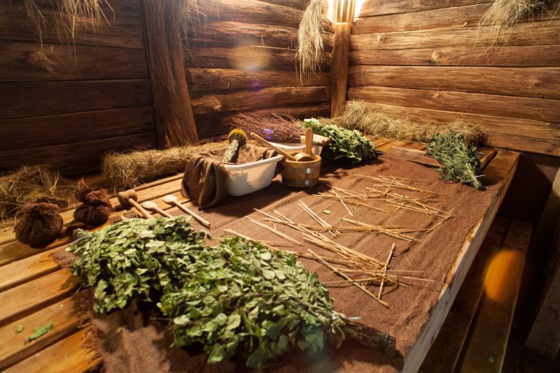 Баня с травами
