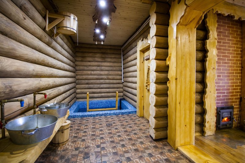 Купель для бани в интерьере