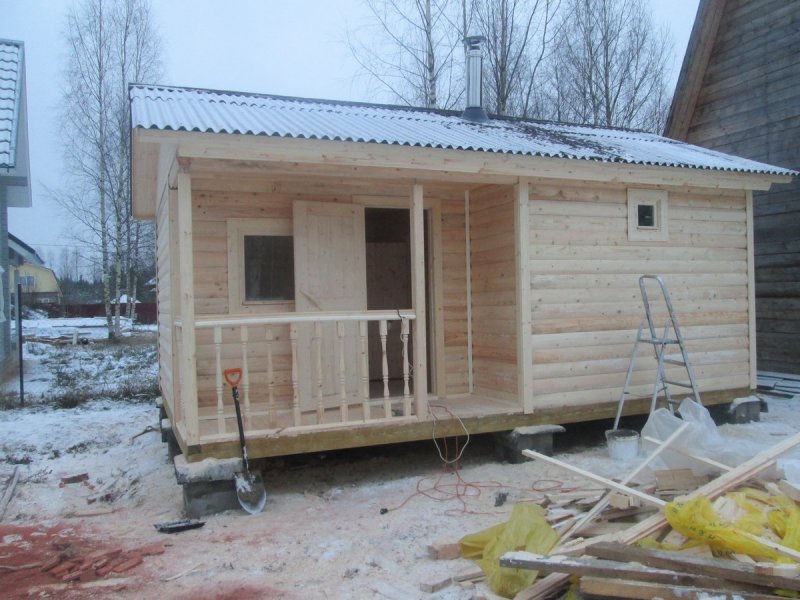 Каркас бани из бруса