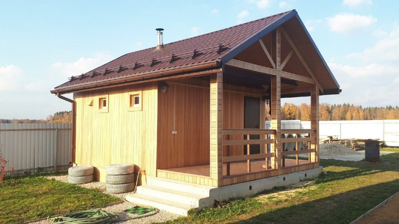 Каркасный дом баня