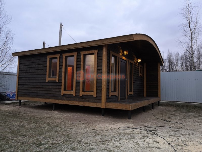 Баня с панорамными окнами