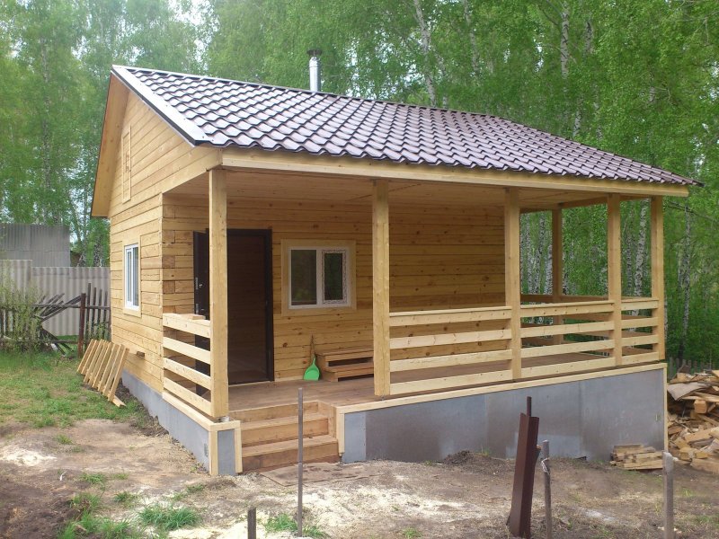 Баня 4на 6 с пристройкой