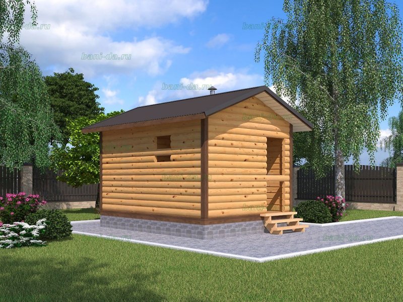 Баня 3х4 из бруса 150х150 проекты