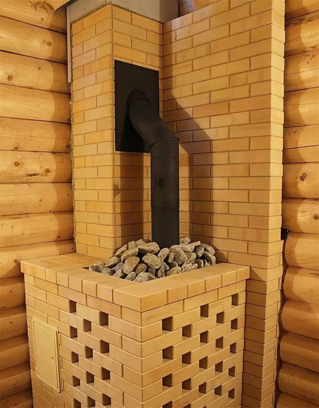 Кирпичная банная печь 1х1м