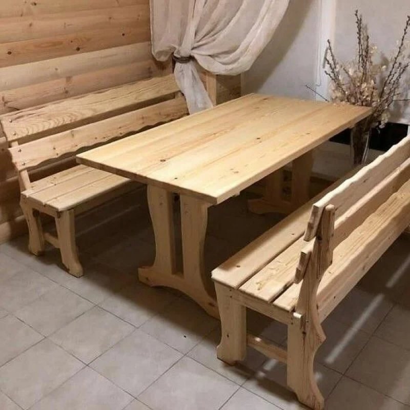 Деревянные кресла в предбанник
