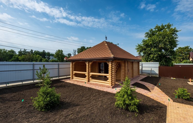 Баня бревно и кирпич