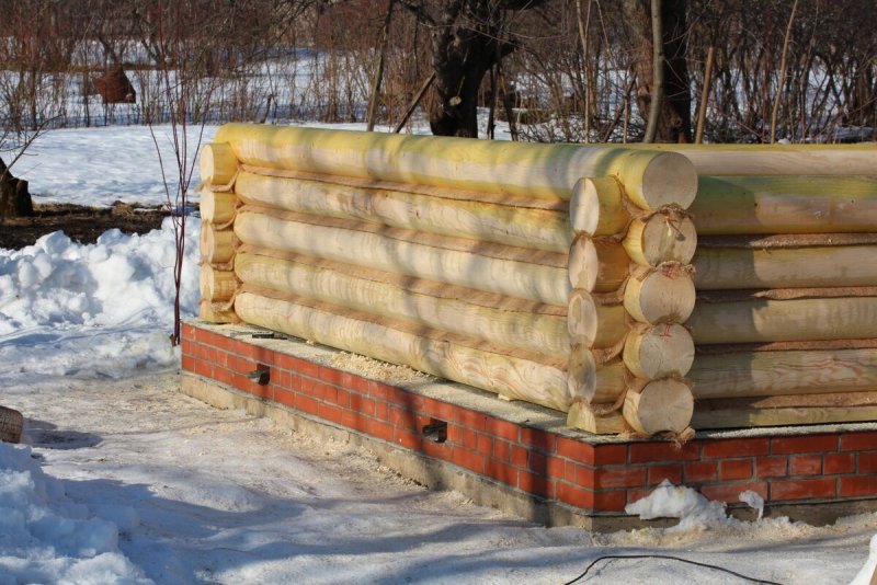 Баня из бревна своими руками
