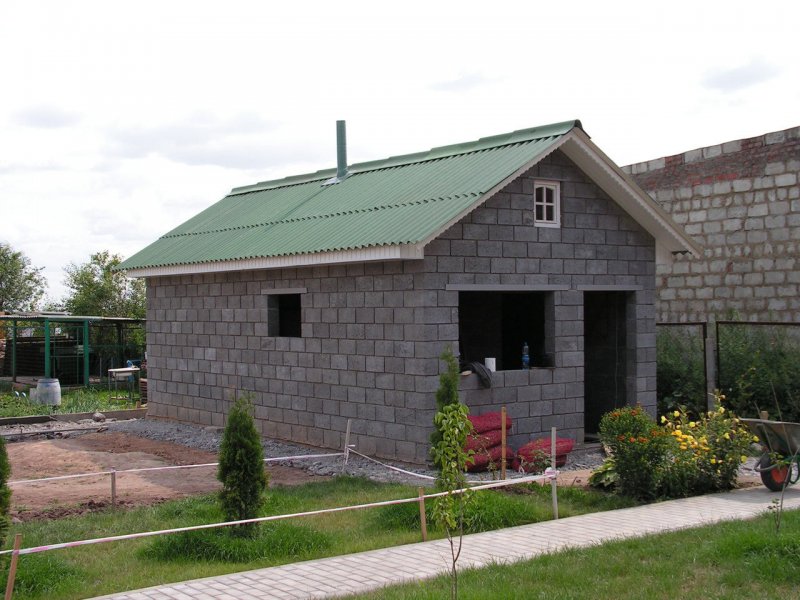 Баня из арболитовых блоков