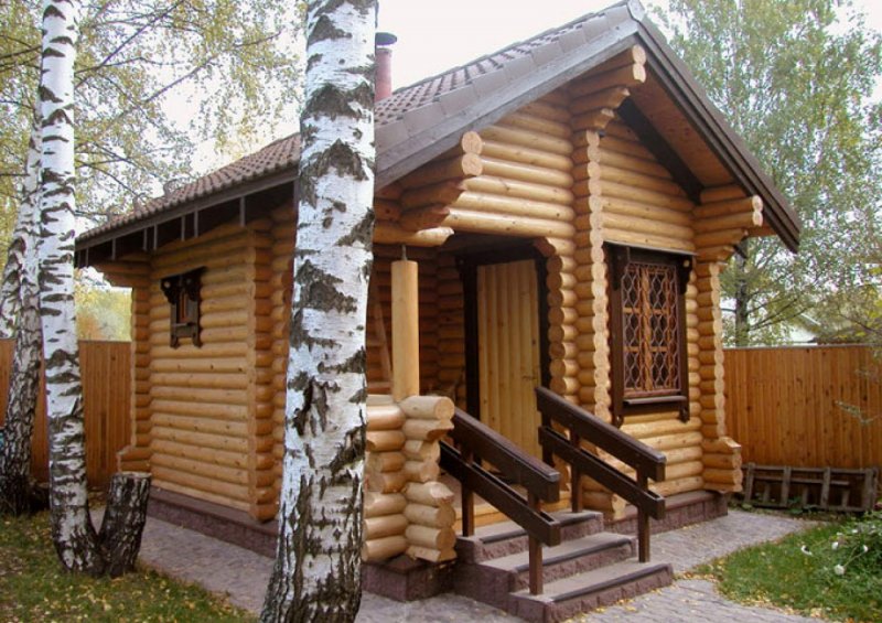 Баня из бревна