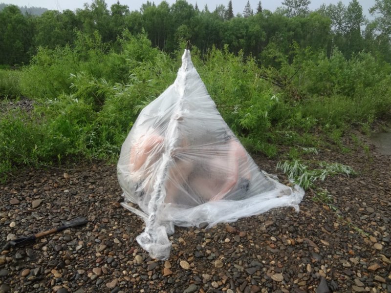 Походная баня из пленки