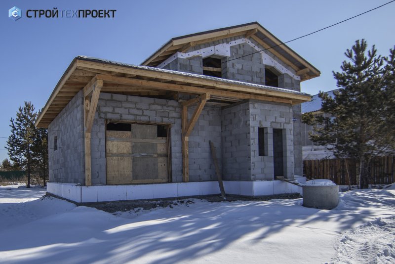 Проект летнего домика из газобетона