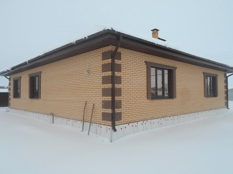 Баня из блоков и облицовочного кирпича