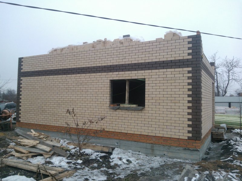 Облицовочный кирпич в бане
