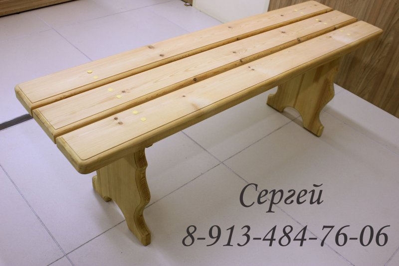 Скамейка из массива сосны