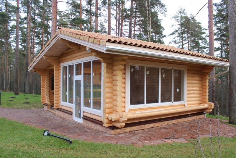 Баня с панорамнымиокна