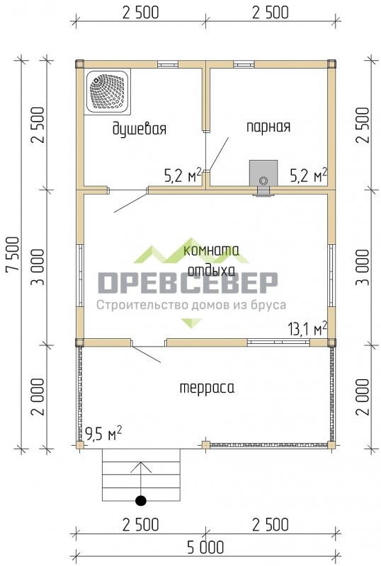 Баня 4х5 из бруса 150х150мм планировка и чертежи