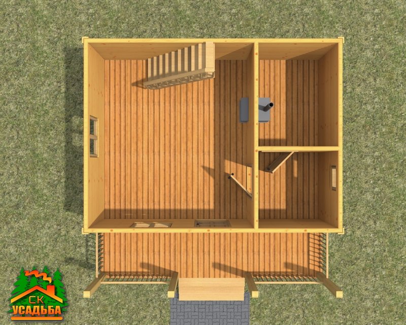 Планировка бани 2,8*3,6
