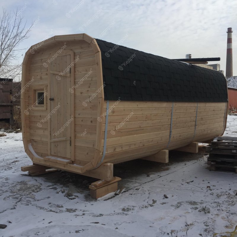 Баня бочка 6м овальная