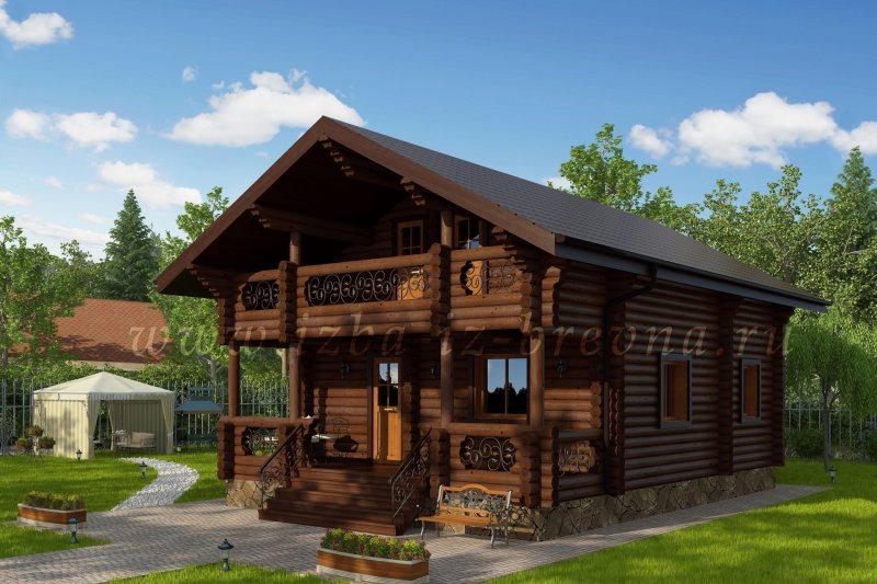 Проект бани из оцилиндрованного бруса