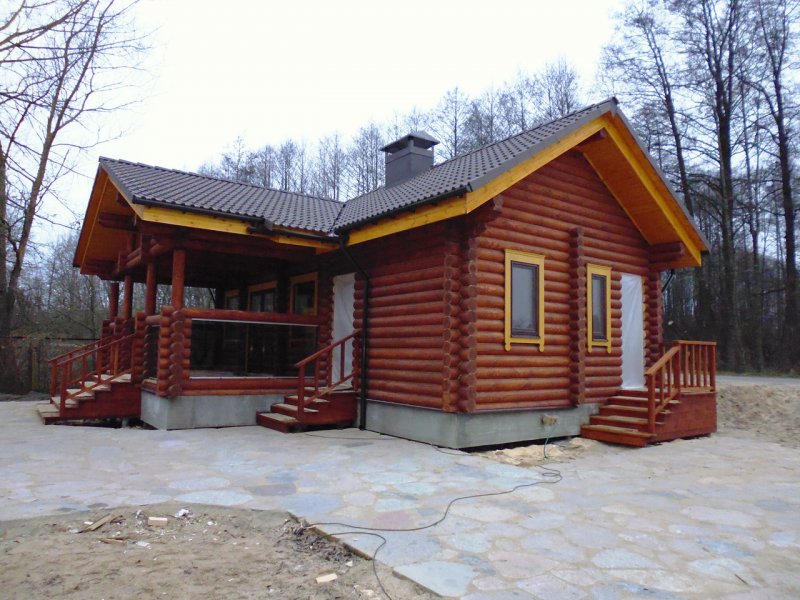 Дом-баня из бревна под ключ