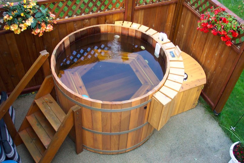 Купель из бетонного кольца 2м