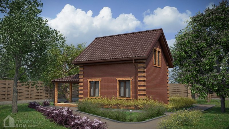 Дачный домик из кирпича проекты