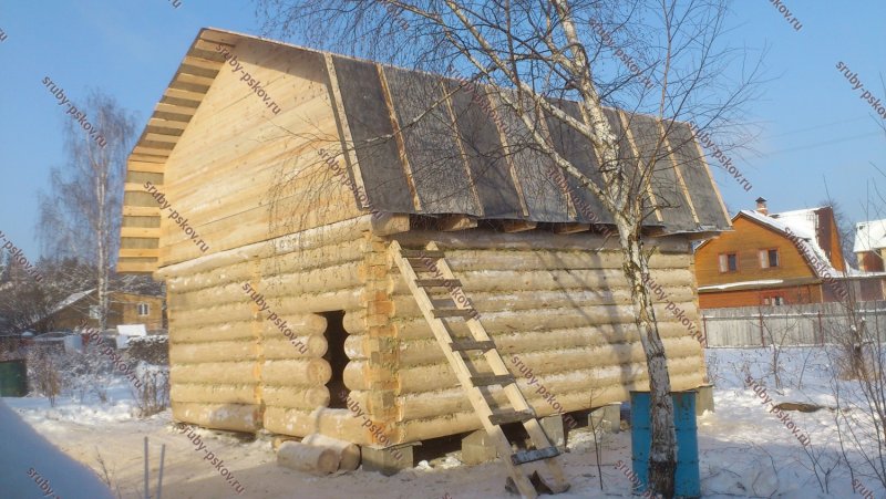 Баня 5 на 5 с мансардой