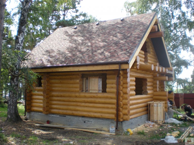 Дом баня сруб 6х8