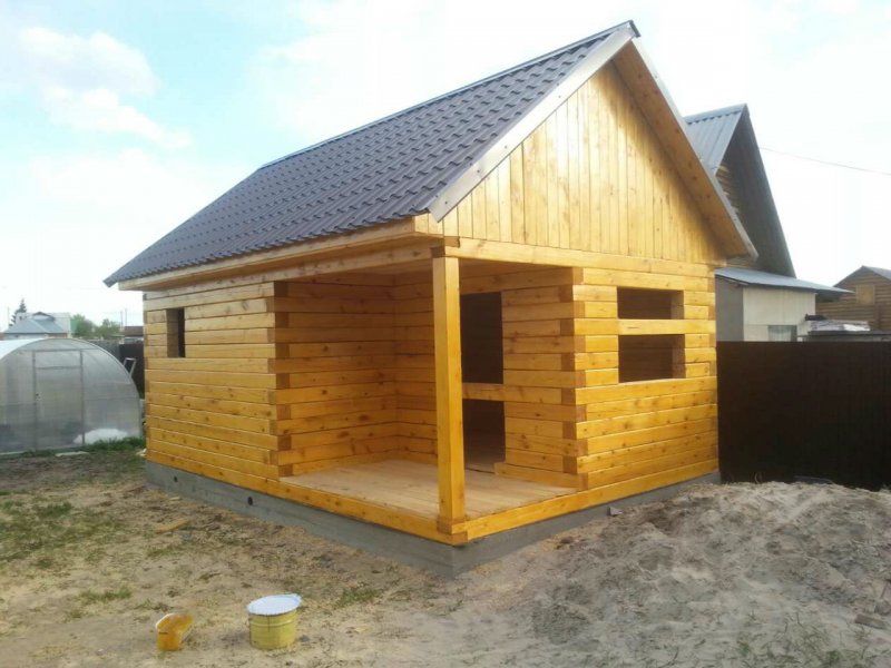 Баня под ключ из бруса 150х150 6х4