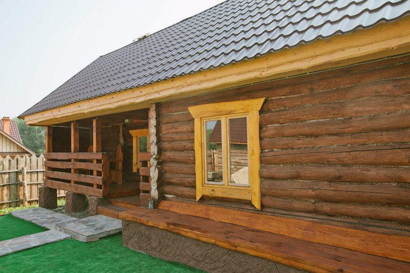 Русская баня вид снаружи
