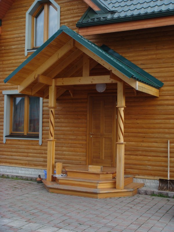 Оформление крыльца бани (40 фото)