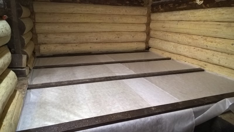 Теплоизоляция пола предбанника
