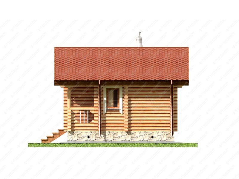 Проекты бань из оцилиндрованного бревна 6х4