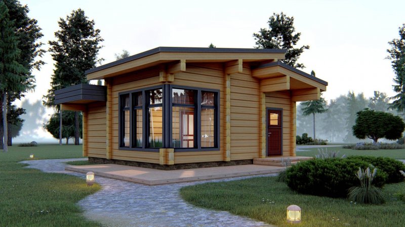 Баня из клееного бруса 9x5
