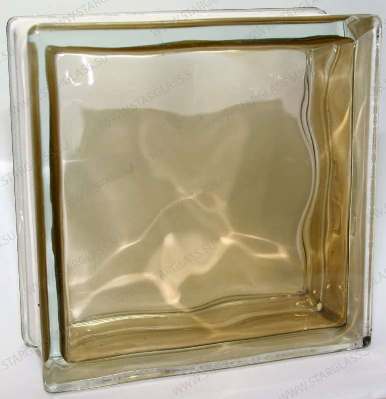 Стеклоблоки 19 19 8 бронза волна Star Glass