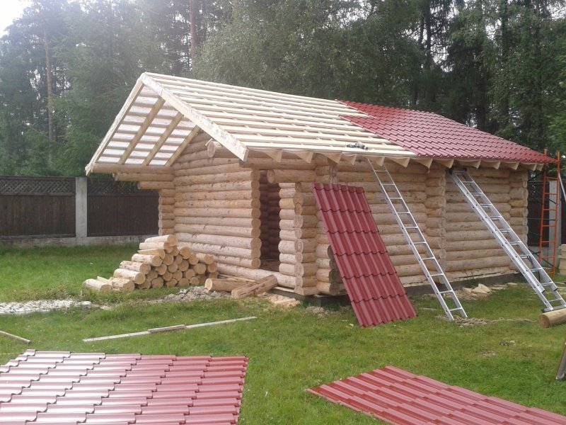 Варианты крыш для бани