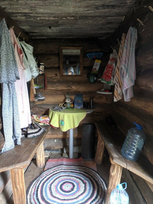 Деревенская баня изнутри