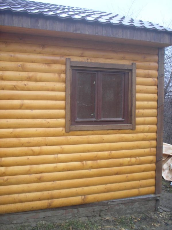 Баня обшитая блок хаусом снаружи