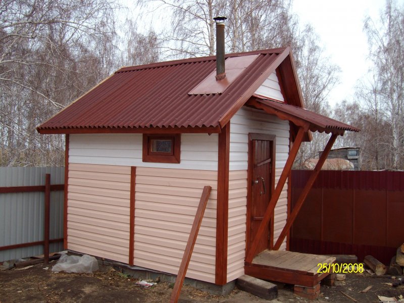 Каркасная баня 2х3
