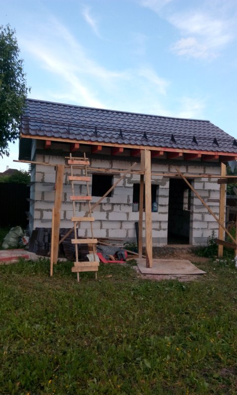Баня из газобетона