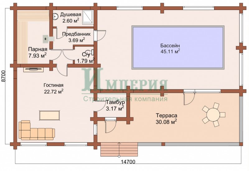 Бани с бассейном проекты и планировка
