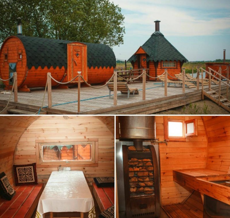 Банный комплекс с баней бочк
