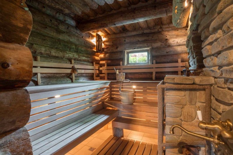 Русская баня интерьер