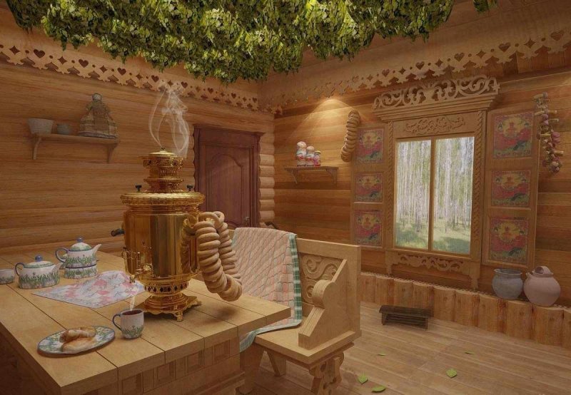 Русский стиль в интерьере