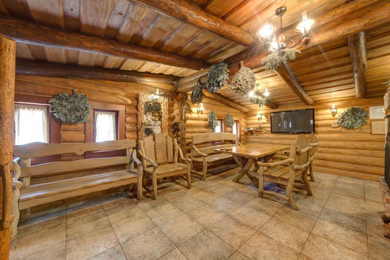 Баня в деревенском стиле