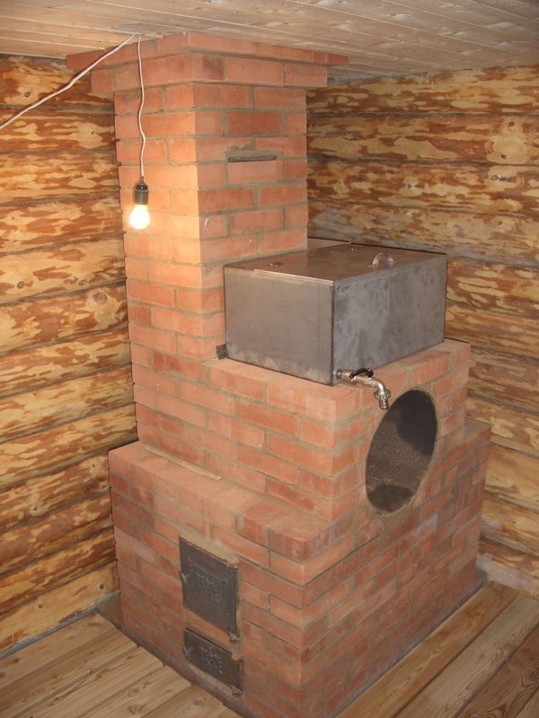 Кирпичная печь для бани 3х4
