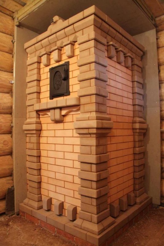 Кирпичная банная печь прямоточка