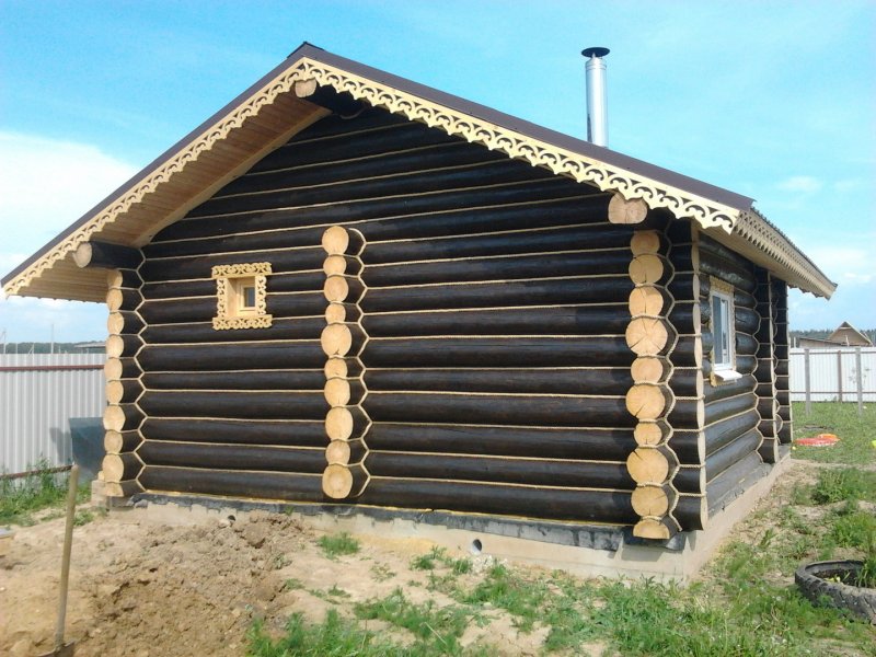 Баня из бревна цвет