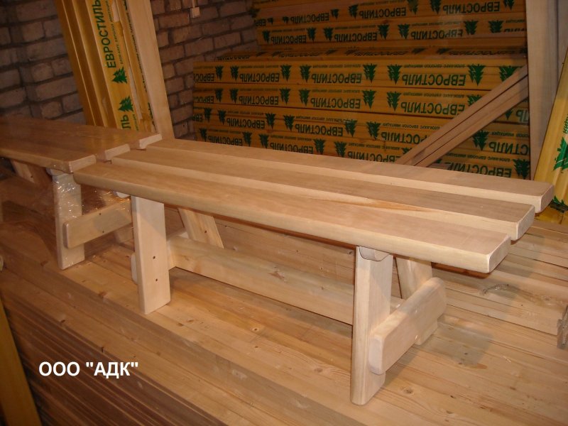 Скамья угловая деревянная