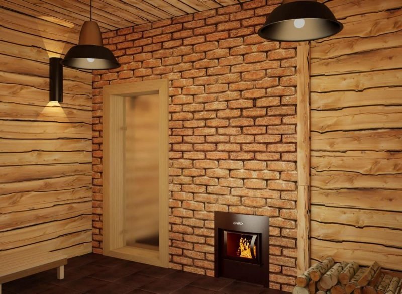 Grill`d Cometa Vega кирпичная кладка угол